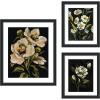 image:imageMoody Whites Floral No 3 3 Piece Framed Wall Art Print Set by Annie Quigley