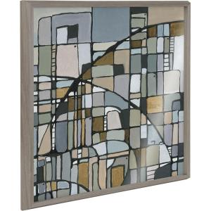 image:imageKate and Laurel Blake Deco Nadeau 1 Framed Printed Acrylic Wall Art by Leah Nadeau 24x24 Gray Decorative Abstract Art Print for Wall
