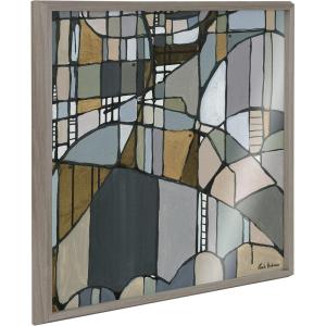 image:imageKate and Laurel Blake Deco Nadeau 2 Framed Printed Acrylic Wall Art by Leah Nadeau 24x24 Gray Decorative Abstract Art Print for Wall