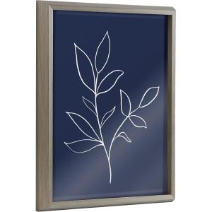 image:imageKate and Laurel Blake Modern Blue Botanical Line Sketch Print 2 Framed Printed Glass Wall Art by The Creative Bunch Studio 16 x 20 Natural Decorative Nature Art for WallGray