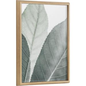 image:imageKate and Laurel Blake Modern Green Leaf Botanical Framed Printed Glass Wall Art by The Creative Bunch Studio 18x24 Natural Decorative Nature Themed Art for Wall