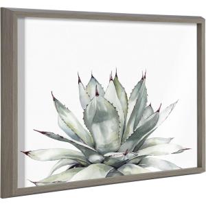 image:imageKate and Laurel Blake Parrys Agave Framed Printed Glass Wall Art by Emily Marie Watercolors 18x24 Gold Modern Botanical Succulent Wall DcorGray