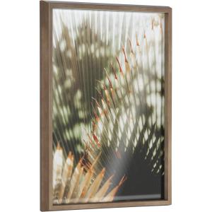 image:imageKate and Laurel Blake Yellow Tipped Fern Framed Printed Glass Wall Art by Alicia Abla 18x24 Gold Decorative Nature Themed Art Print for Wall