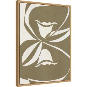 image:imageKate and Laurel Boundby Beauty 2 Framed Canvas Wall Art by Shatha Al Dafai 18 x 24 Sylvie Natural Modern Abstract Nature Art for Wall Decor Living Room Bedroom