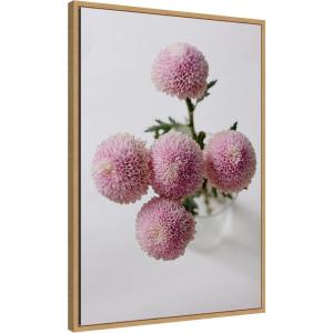 image:imageKate and Laurel Bouquet of Pastel Pink Dahlias Framed Canvas Wall Art by Kristybee 23 x 33 Sylvie Natural Modern Contemporary Flowers Still Life Nature Art for Wall Decor Living Room Bedroom