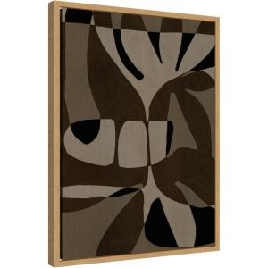 image:imageKate and Laurel Contour 2 Framed Canvas Wall Art by Shatha Al Dafai 18 x 24 Sylvie Black Modern Abstract Art for Wall Decor Living Room Bedroom24L x 18W