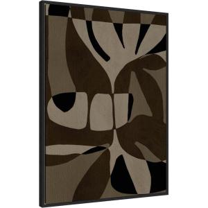 image:imageKate and Laurel Contour 2 Framed Canvas Wall Art by Shatha Al Dafai 18 x 24 Sylvie Black Modern Abstract Art for Wall Decor Living Room Bedroom38L x 28W
