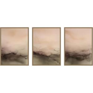 image:imageKate and Laurel Dawn No 1 No 2 amp No 3 3 Piece Framed Canvas Wall Art Set by Amy Lighthall Sylvie Dark Gold Modern Contemporary Abstract Art for Wall Decor