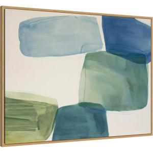 image:imageKate and Laurel Framed Canvas Wall Art Print Coastal Calm II by Amy Lighthall 42 x 32 Sylvie Natural Frame Modern Contemporary Abstract Art for Wall Decor