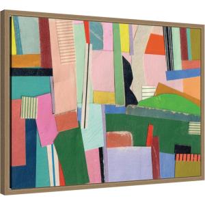 image:imageKate and Laurel Framed Canvas Wall Art Print Maximalist 28x28 FC by Felicia Dadak 24 x 18 Sylvie Dark Gold Frame Modern Contemporary Abstract Art for Wall Decor