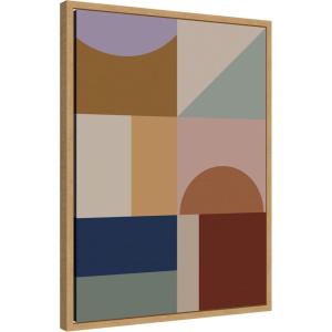 image:imageKate and Laurel Framed Canvas Wall Art Print Modern Bohemian Pattern 2 by The Creative Bunch Studio 18 x 24 Sylvie Natural Frame Bohemian Boho Abstract Art for Wall Decor