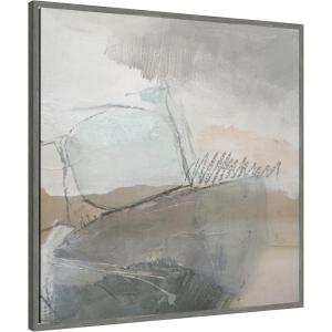 image:imageKate and Laurel Framed Canvas Wall Art Print NC Wild Abstract by Nikki Chu 30 x 30 Sylvie Greywash Frame Modern Contemporary Abstract Art for Wall DecorSylvie Greywash