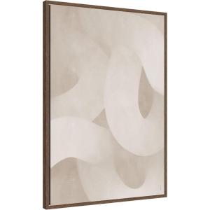 image:imageKate and Laurel Framed Canvas Wall Art Print Organic Movement by Gabrielly Guedes 23 x 33 Sylvie Walnut Frame Modern Contemporary Abstract Art for Wall Decor