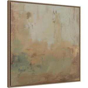 image:imageKate and Laurel Framed Canvas Wall Art Print Sage Horizon No 2 by Amy Lighthall 30 x 30 Sylvie Beaded Dark Gold Frame Modern Contemporary Abstract Art for Wall Decor