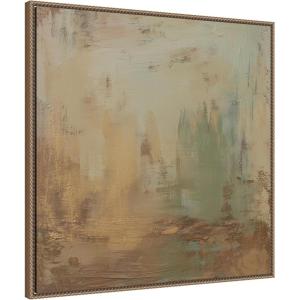 image:imageKate and Laurel Framed Canvas Wall Art Print Sage Horizon No 4 by Amy Lighthall 30 x 30 Sylvie Beaded Dark Gold Frame Modern Contemporary Abstract Art for Wall Decor
