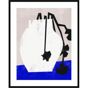 image:imageKate and Laurel Framed Wall Art Print Abstract Blossoms by Little Dean 21 x 25 Svelte Noir Black Frame Modern Contemporary Abstract Art for Wall Decor41L x 33W