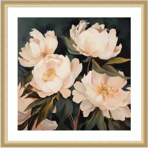 image:imageKate and Laurel Framed Wall Art Print Beautiful Painterly Floral Bouquets 2 by The Creative Bunch Studio 26 x 26 Florence Gold Frame Traditional Flowers Still Life Nature Art for Wall DecorFlorence Gold