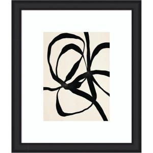 image:imageKate and Laurel Framed Wall Art Print Black Twist 1 by Alicia Bock 23 x 27 Oliver Black Narrow Frame Modern Contemporary Abstract Art for Wall Decor27L x 23W