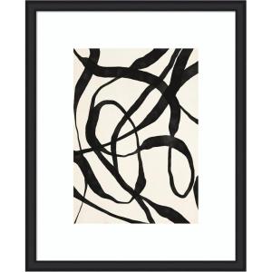 image:imageKate and Laurel Framed Wall Art Print Black Twist 4 by Alicia Bock 23 x 27 Oliver Black Narrow Frame Modern Contemporary Abstract Art for Wall Decor43L x 35W
