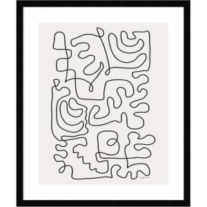 image:imageKate and Laurel Framed Wall Art Print Connected Lines by Gabrielly Guedes 21 x 25 Svelte Noir Black Frame Modern Contemporary Abstract Art for Wall DecorSvelte Noir Black