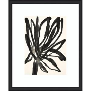 image:imageKate and Laurel Framed Wall Art Print Dark Floral by Alicia Bock 23 x 27 Oliver Black Narrow Frame Modern Contemporary Abstract Art for Wall Decor43L x 35W