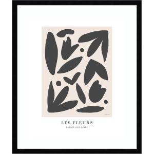 image:imageKate and Laurel Framed Wall Art Print Exposition d Art Les Fleurs by Gabrielly Guedes 21 x 25 Svelte Noir Black Frame Modern Contemporary Abstract Art for Wall DecorSvelte Noir Black