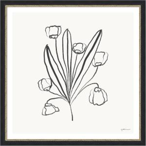 image:imageKate and Laurel Framed Wall Art Print Floral Bouquet by Gabrielly Guedes 26 x 26 Belmont Black Frame Modern Contemporary Flower Art for Wall DecorBelmont Black