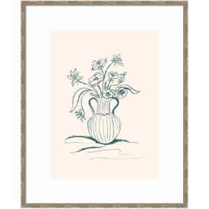 image:imageKate and Laurel Framed Wall Art Print Garden Floral by Kate Aurelia Holloway 22 x 26 Mila Dark Silver Frame Modern Contemporary Flower Art for Wall Decor42L x 34W