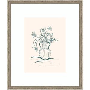 image:imageKate and Laurel Framed Wall Art Print Garden Floral by Kate Aurelia Holloway 22 x 26 Mila Dark Silver Frame Modern Contemporary Flower Art for Wall Decor26L x 22W