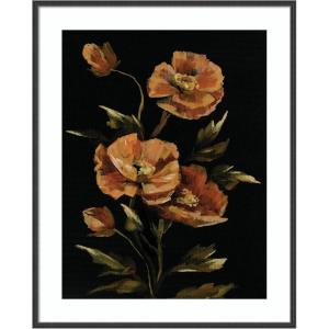 image:imageKate and Laurel Framed Wall Art Print Moody Floral 6 by Annie Quigley 21 x 25 Stylish Black Narrow Frame Modern Contemporary Flowers Nature Art for Wall Decor41L x 33W