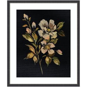 image:imageKate and Laurel Framed Wall Art Print Moody Floral 7 by Annie Quigley 21 x 25 Stylish Black Narrow Frame Vintage Flowers Nature Still Life Art for Wall Decor25L x 21W