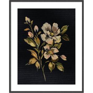 image:imageKate and Laurel Framed Wall Art Print Moody Floral 7 by Annie Quigley 21 x 25 Stylish Black Narrow Frame Vintage Flowers Nature Still Life Art for Wall Decor41L x 33W