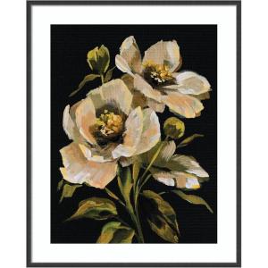 image:imageKate and Laurel Framed Wall Art Print Moody Floral 8 by Annie Quigley 21 x 25 Stylish Black Narrow Frame Modern Contemporary Flowers Nature Art for Wall Decor41L x 33W