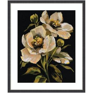 image:imageKate and Laurel Framed Wall Art Print Moody Floral 8 by Annie Quigley 21 x 25 Stylish Black Narrow Frame Modern Contemporary Flowers Nature Art for Wall Decor25L x 21W