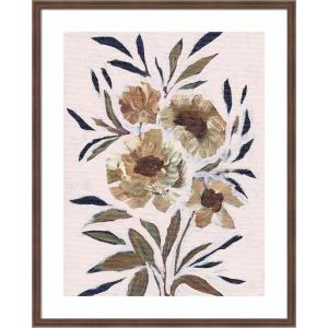 image:imageKate and Laurel Framed Wall Art Print Muted Paintrely Florals by Nikita Jariwala 22 x 26 Florence Medium Brown Frame Rustic Farmhouse Abstract Art for Wall Decor42L x 34W