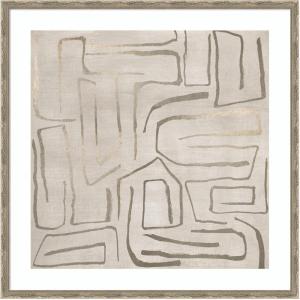 image:imageKate and Laurel Framed Wall Art Print NC Kenya by Nikki Chu 34 x 34 Mila Dark Silver Frame Modern Contemporary Abstract Art for Wall Decor