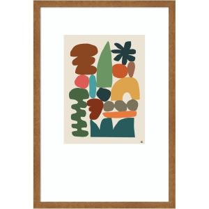 image:imageKate and Laurel Framed Wall Art Print Night Chords 1 by Kelly Knaga 17 x 25 Carlisle Blonde Narrow Frame Modern Contemporary Abstract Art for Wall Decor