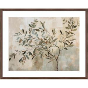 image:imageKate and Laurel Framed Wall Art Print Olive Tree Abstract No 31 by The Creative Bunch Studio 42 x 34 Woodgrain Stripe Mocha Frame Modern Contemporary Nature Art for Wall DecorFlorence Medium Brown