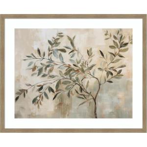 image:imageKate and Laurel Framed Wall Art Print Olive Tree Abstract No 31 by The Creative Bunch Studio 42 x 34 Woodgrain Stripe Mocha Frame Modern Contemporary Nature Art for Wall DecorWoodgrain Stripe Mocha