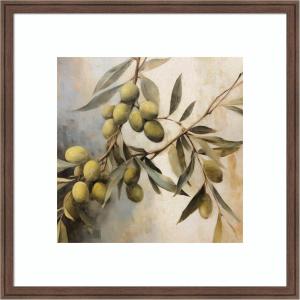 image:imageKate and Laurel Framed Wall Art Print Olive Tree by The Creative Bunch Studio 26 x 26 Florence Medium Brown Frame Rustic Farmhouse Still Life Art for Wall DecorFlorence Medium Brown