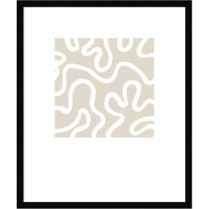 image:imageKate and Laurel Framed Wall Art Print Organic Figures by Gabrielly Guedes 21 x 25 Svelte Noir Black Frame Modern Contemporary Abstract Art for Wall DecorSvelte Noir Black