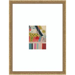 image:imageKate and Laurel Framed Wall Art Print Queen with Flower 18x24 FC by Felicia Dadak 20 x 26 Castellan Gold Frame Modern Contemporary Abstract Art for Wall Decor