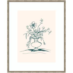 image:imageKate and Laurel Framed Wall Art Print Summer Stems by Kate Aurelia Holloway 22 x 26 Mila Dark Silver Frame Modern Contemporary Flower Art for Wall Decor42L x 34W