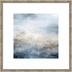 image:imageKate and Laurel Framed Wall Art Print Tonal Abstract Oceanic Nautical Serenity Blue by The Creative Bunch Studio 26 x 26 Florence Silver Frame Coastal Abstract Art for Wall DecorMila Dark Silver