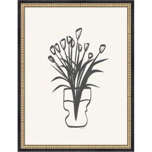 image:imageKate and Laurel Framed Wall Art Print Tulips by Gabrielly Guedes 20 x 26 Castellan Black Frame Modern Contemporary Flower Art for Wall Decor