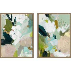 image:imageKate and Laurel Lush Garden I 2 Piece Framed Canvas Wall Art Set by Amy Lighthall Sylvie Dark Gold Modern Contemporary Abstract Art for Wall Decor