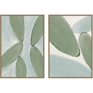 image:imageKate and Laurel Natural Forms 01 amp 02 2 Piece Framed Canvas Wall Art Set by Gabrielly Guedes Sylvie White Modern Contemporary Abstract Art for Wall DecorSylvie Dark Gold