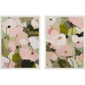 image:imageKate and Laurel Quiet Poppies VI 2 Piece Framed Canvas Wall Art Set by Amy Lighthall Sylvie Beaded White Modern Contemporary Abstract Art for Wall Decor