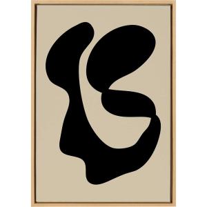 image:imageKate and Laurel Sylvie Abstract 10 Framed Canvas Wall Art by Apricot and Birch 23x33 Black Decorative Abstract Art Print for WallNatural