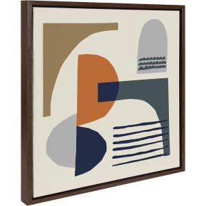image:imageKate and Laurel Sylvie Abstract Mid Century Framed Canvas Wall Art by Rachel Lee of My Dream Wall 30x30 Natural Ecelectic Abstract Art Wall DcorBrown